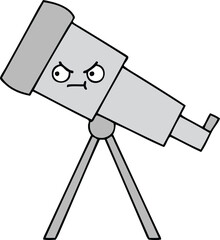 cute cartoon of a telescope