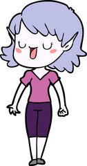 cartoon elf girl