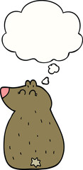 cute cartoon bear with thought bubble