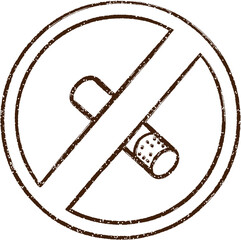No Smoking Charcoal Drawing