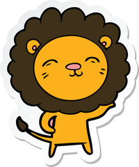 sticker of a cartoon lion