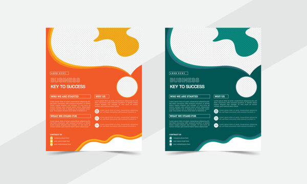 corporate vertical flyer and template design.