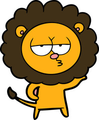 cartoon bored lion