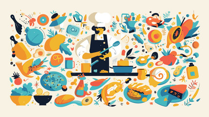 Element international chefs day illustration 2d fla
