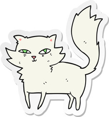 sticker of a cartoon cat