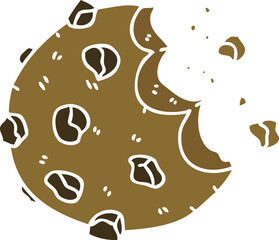 hand drawn quirky cartoon cookie