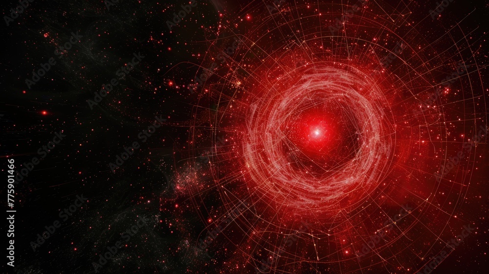 Poster a striking red star set against a dark black background. suitable for various design projects