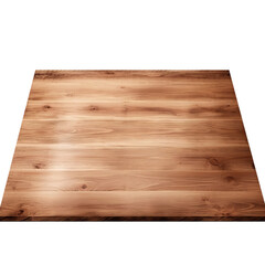 illustration of wooden table empty, Isolated on transparent PNG background, Generative ai
