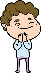 cartoon friendly man