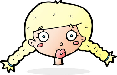 cartoon confused female face