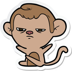sticker of a cartoon monkey