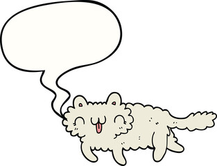 cartoon cat with speech bubble