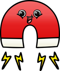gradient shaded cartoon of a magnet