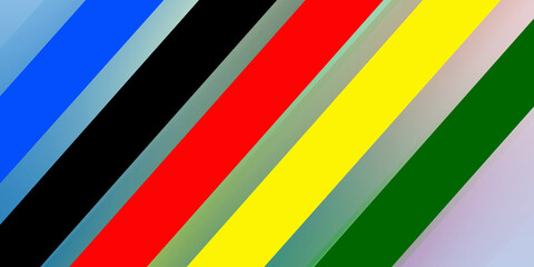 designed strips in Olympic colors