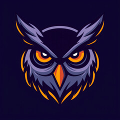 An impressive owl illustration serving as the centerpiece of a sport logo template, symbolizing prowess and determination