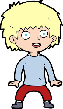 recommend clip art: cartoon excited boy
