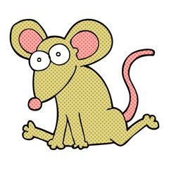 Obraz na płótnie Canvas freehand drawn cartoon mouse