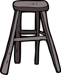 cartoon wooden stool