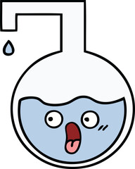 cute cartoon of a science experiment