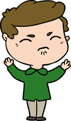 cartoon annoyed man