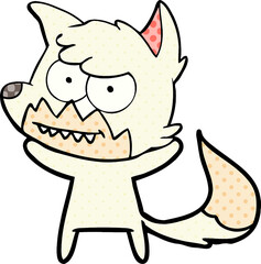 cartoon grinning fox