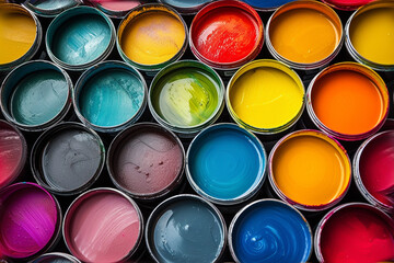 Color paint cans 