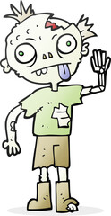 freehand drawn cartoon zombie