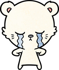 crying cartoon polarbear