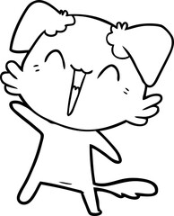 happy little dog cartoon
