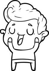happy cartoon man