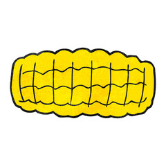 freehand textured cartoon corn cob