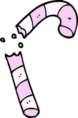 cartoon doodle pink candy cane