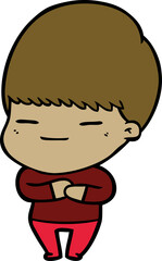 cartoon smug boy