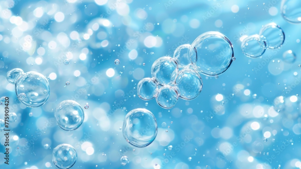 Aufkleber a bunch of bubbles floating in the air, perfect for a refreshing and playful concept