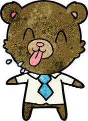 rude cartoon bear boss