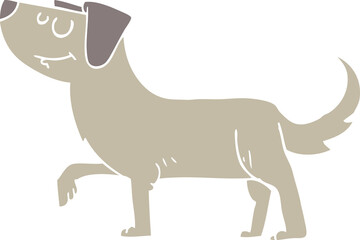 flat color illustration of dog