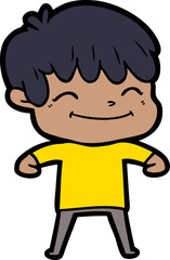 cartoon happy boy