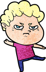 cartoon angry man