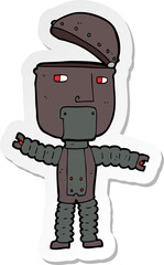 sticker of a cartoon robot