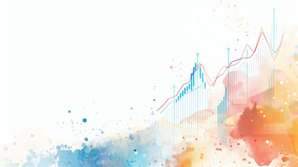 Abstract composition of metrics and indicators charting an upward trajectory