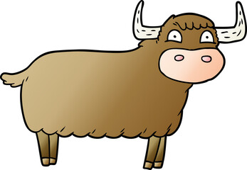 cartoon highland cow