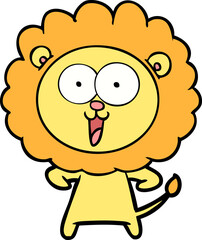 happy cartoon lion