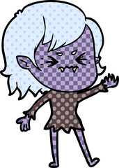 annoyed cartoon vampire girl