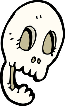 funny cartoon skull
