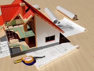 Model of a house