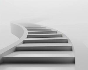 A minimalist path leading upwards, symbolizing progress and encouragement