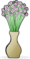 cartoon flowers in pot