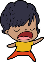 cartoon woman talking