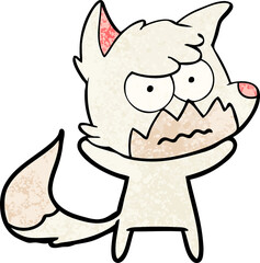 cartoon annoyed fox