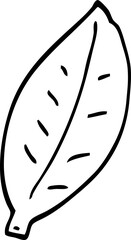 line drawing cartoon leaf